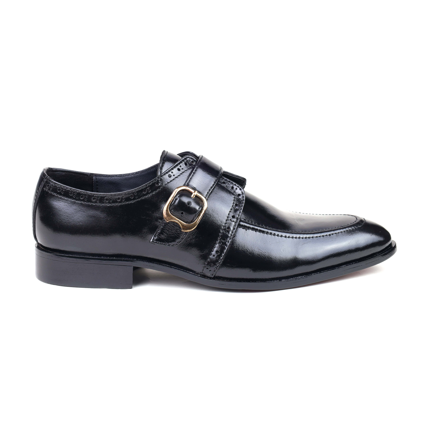 Lucas Luxury Black Monk Strap