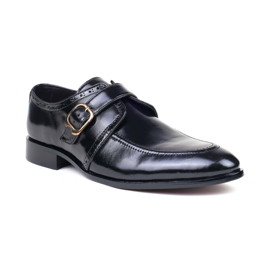 Lucas Luxury Black Monk Strap