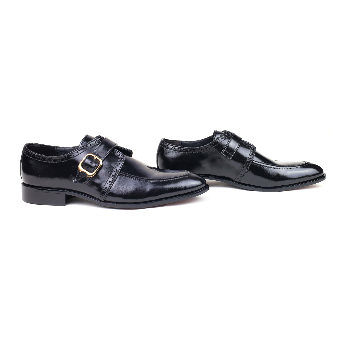 Lucas Luxury Black Monk Strap