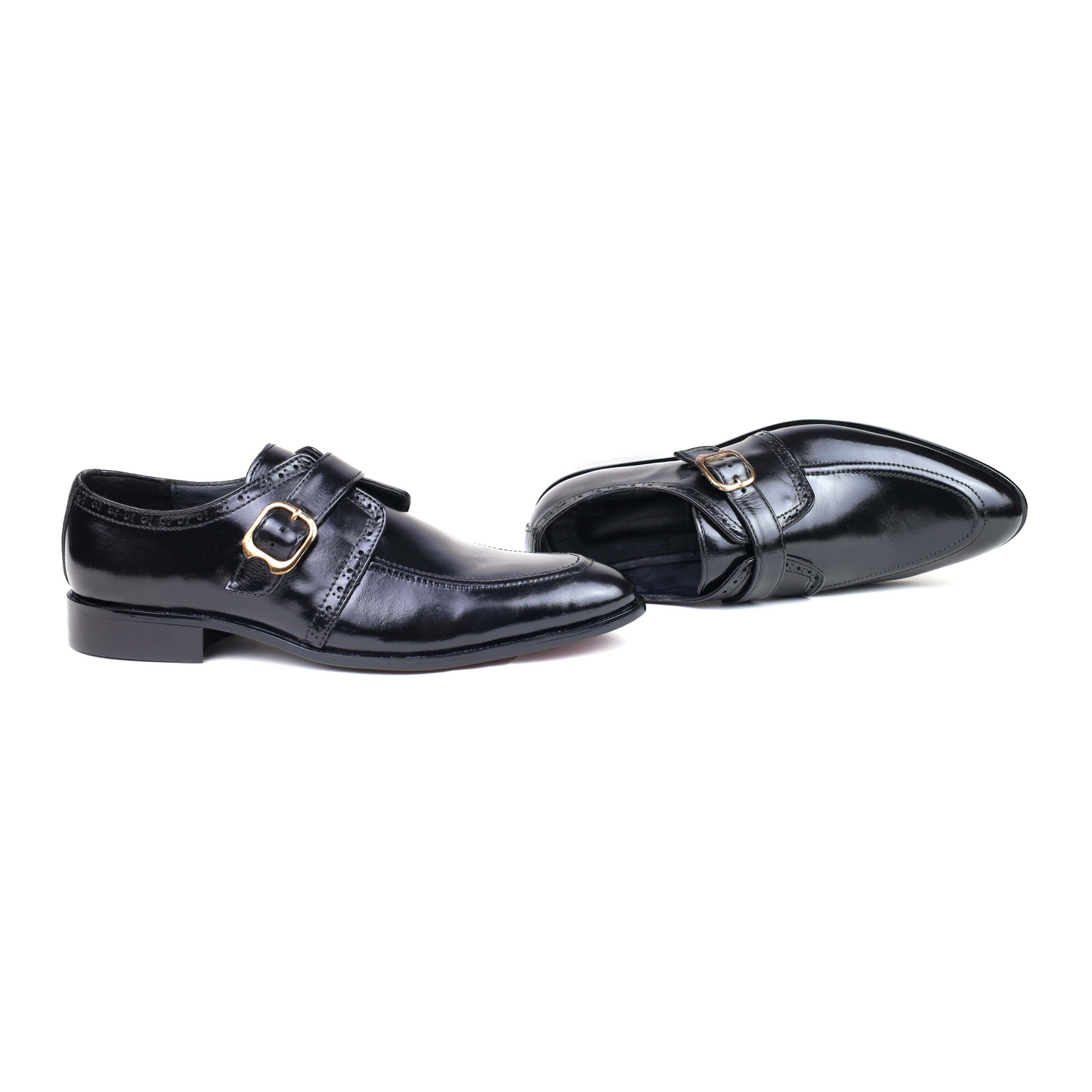 Lucas Luxury Black Monk Strap